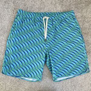 Fair Harbor Men's Mastos Anchor Shorts Green SeaBay Swim Trunks Size XL